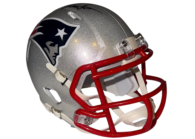 Andres Borregales Signed New England Patriots Speed Mini Helmet JSA