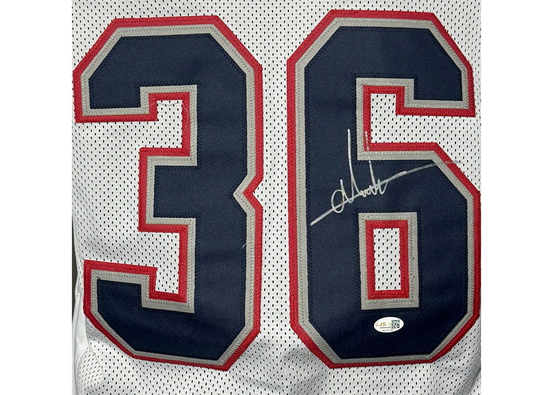 Andres Borregales Signed New England White Football Jersey JSA