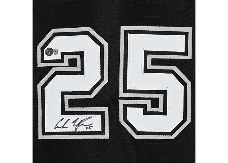 Andrew Vaughn Signed Custom Chicago Black Baseball Jersey (Beckett)