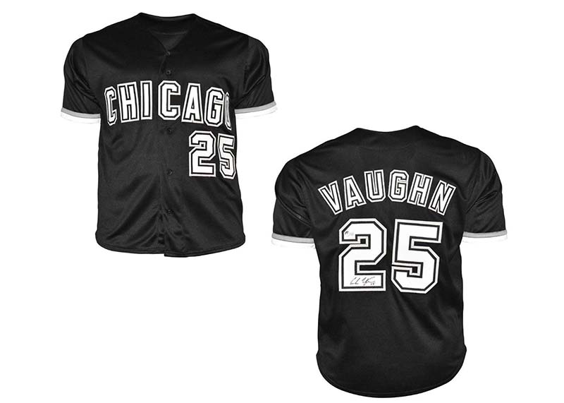 Andrew Vaughn Signed Custom Chicago Black Baseball Jersey (Beckett)