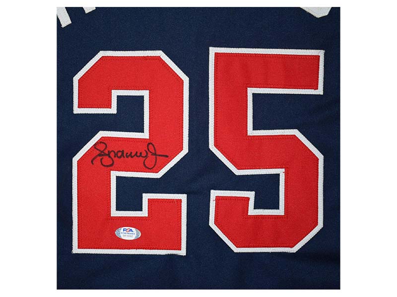Andruw Jones Signed Atlanta Blue Baseball Jersey (PSA)