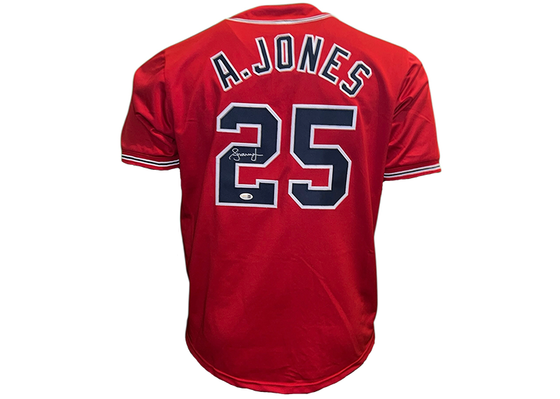 Andruw Jones Signed Atlanta Red Baseball Jersey JSA