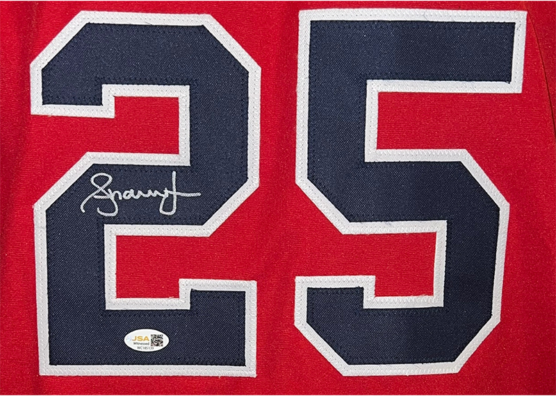 Andruw Jones Signed Atlanta Red Baseball Jersey JSA