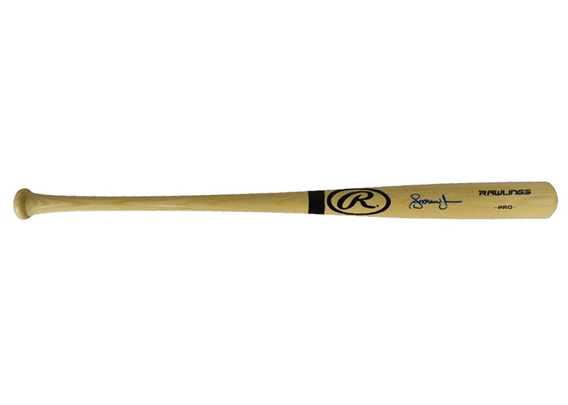 Andruw Jones Signed Rawlings Baseball Bat Blonde (JSA)