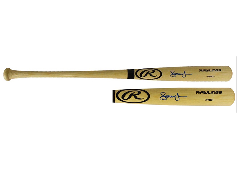 Andruw Jones Signed Rawlings Baseball Bat Blonde (JSA)