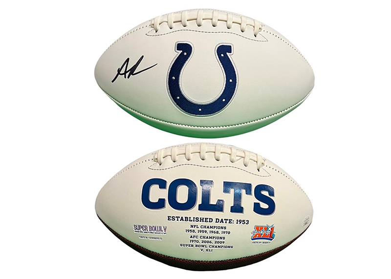 Anthony Richardson Signed Indianapolis Colts NFL Football Logo JSA