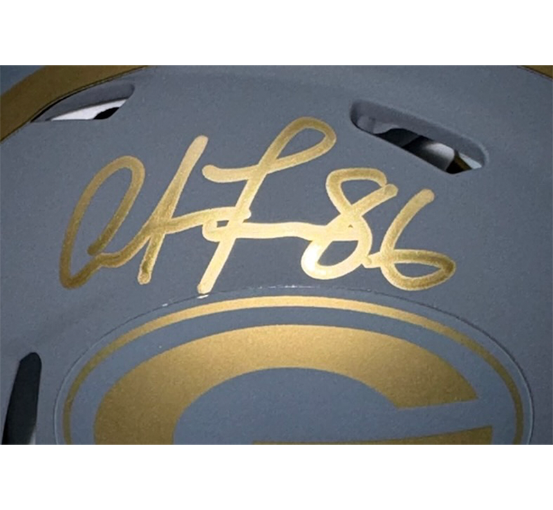 Antonio Freeman Signed Green Bay Packers Slate Mini Helmet JSA