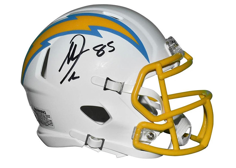 Antonio Gates Signed San Diego Chargers Speed Mini Football Helmet Beckett