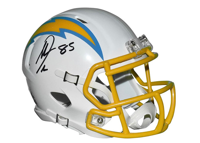 Antonio Gates Signed San Diego Chargers Speed Mini Football Helmet Beckett