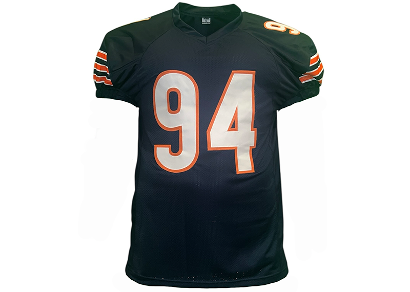 Austin Booker Signed Chicago Blue Football game Cut Jersey JSA