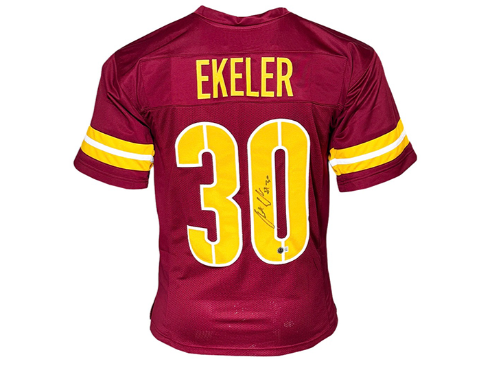 Austin Ekeler Signed Custom Red Football Jersey Beckett