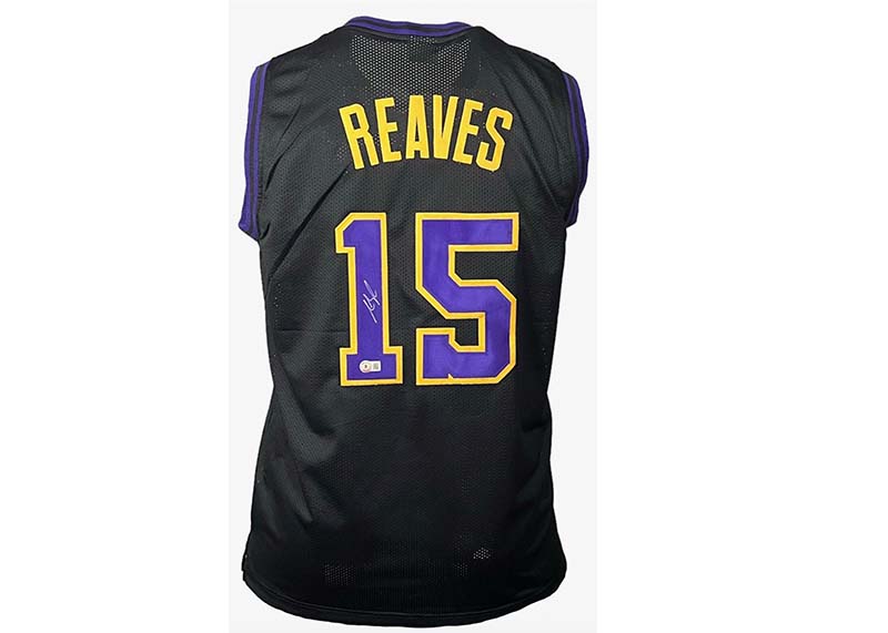 Austin Reaves Signed Los Angeles Black Basketball jersey Beckett