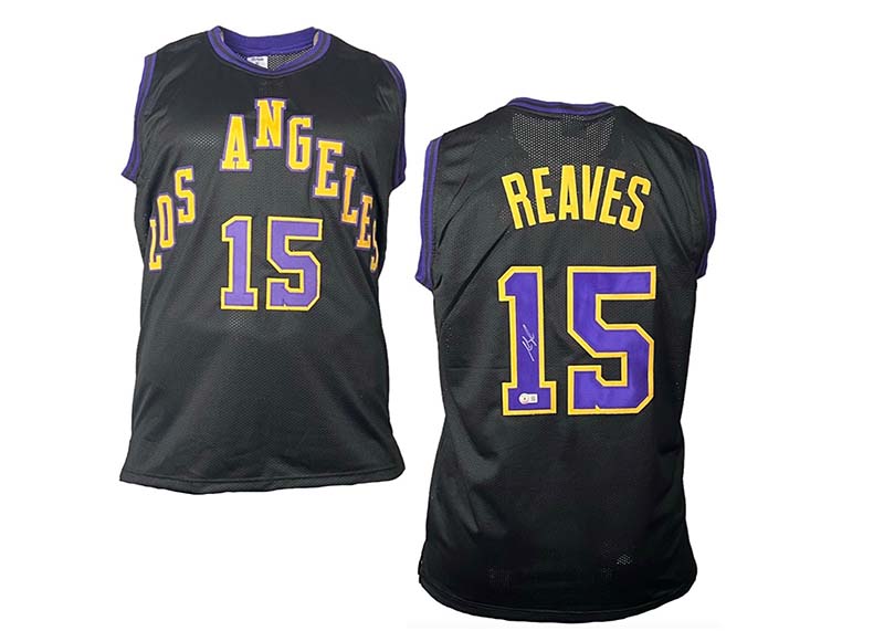 Austin Reaves Signed Los Angeles Black Basketball jersey Beckett