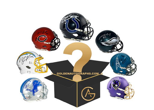 autographed football helmets for sale Autographed Football Mini Helmet Mystery Box — Golden Autographs