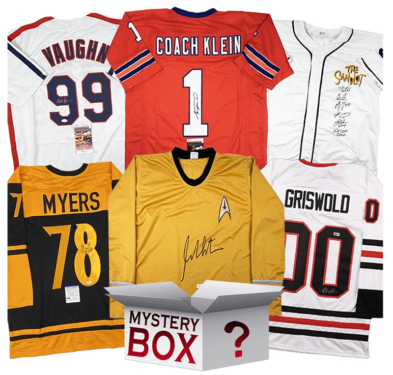 Autographed/Signed Movie Stars Jerseys Mystery Box with PSA JSA or Beckett COA