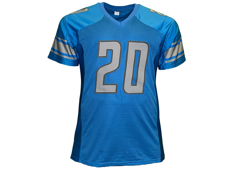 Barry Sanders Unsigned Detroit Blue Football Jersey