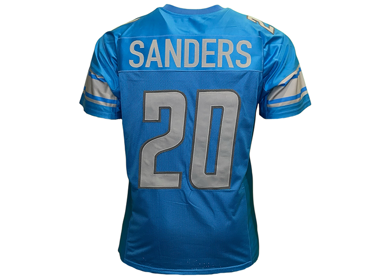 Barry Sanders Unsigned Detroit Blue Football Jersey