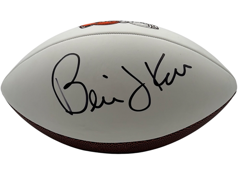 Bernie Kosar Signed Cleveland Browns official Football Logo JSA