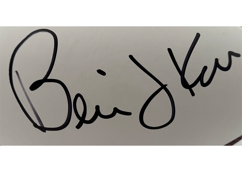 Bernie Kosar Signed Cleveland Browns official Football Logo JSA