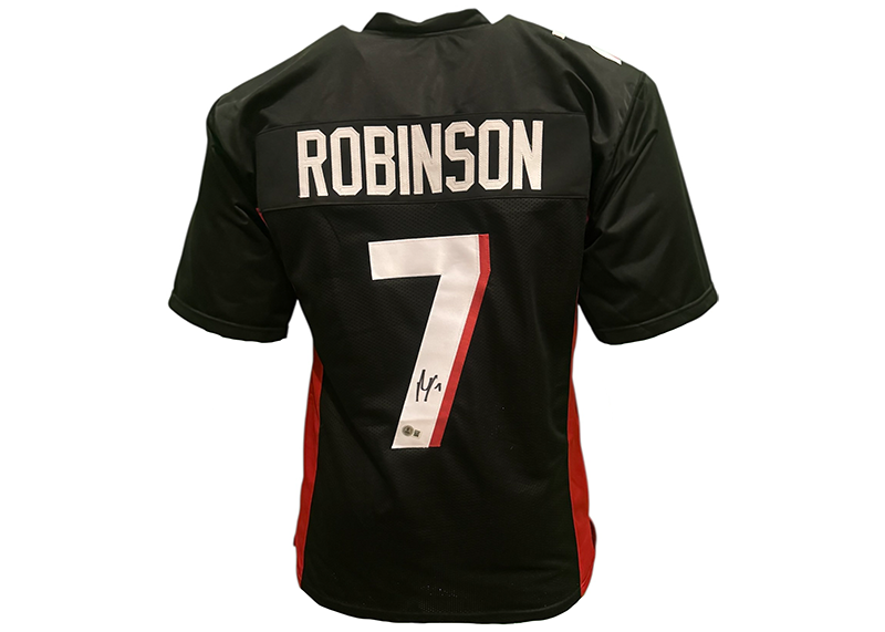 Bijan Robinson Signed Atlanta black Football Jersey Beckett
