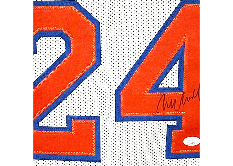 Bill Bradley Signed New York White Basketball Jersey (JSA)