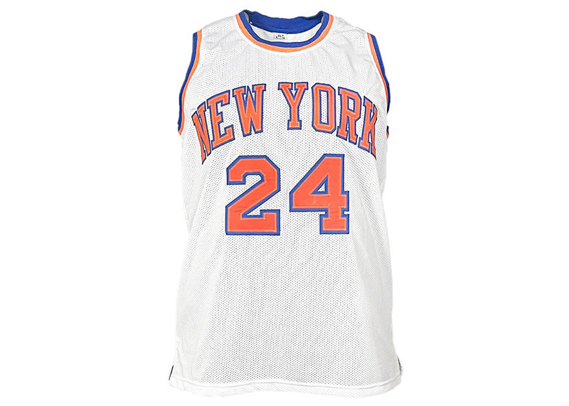 Bill Bradley Signed New York White Basketball Jersey (JSA)