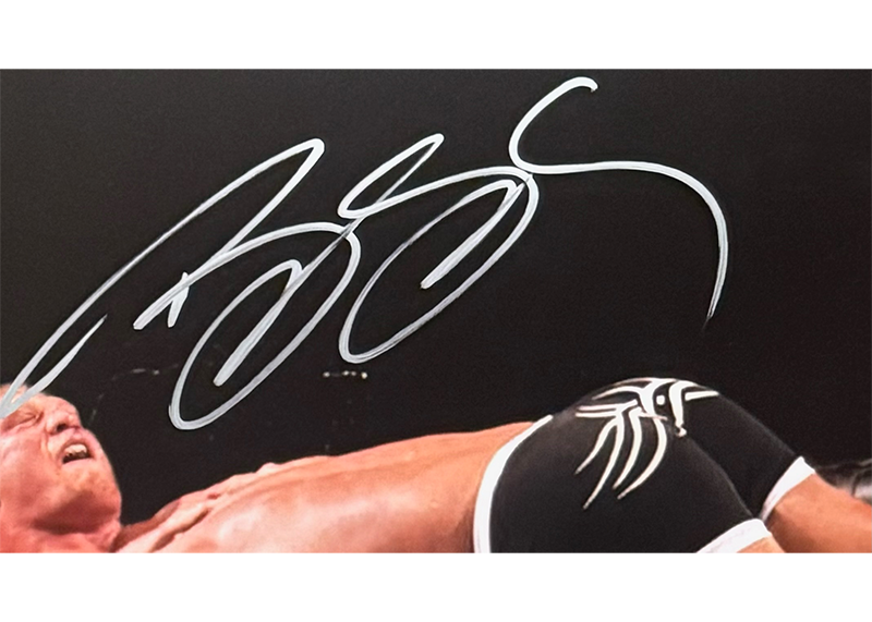 Bill Goldberg Signed 16x20 Wrestling Photo JSA With Brock Lesnar