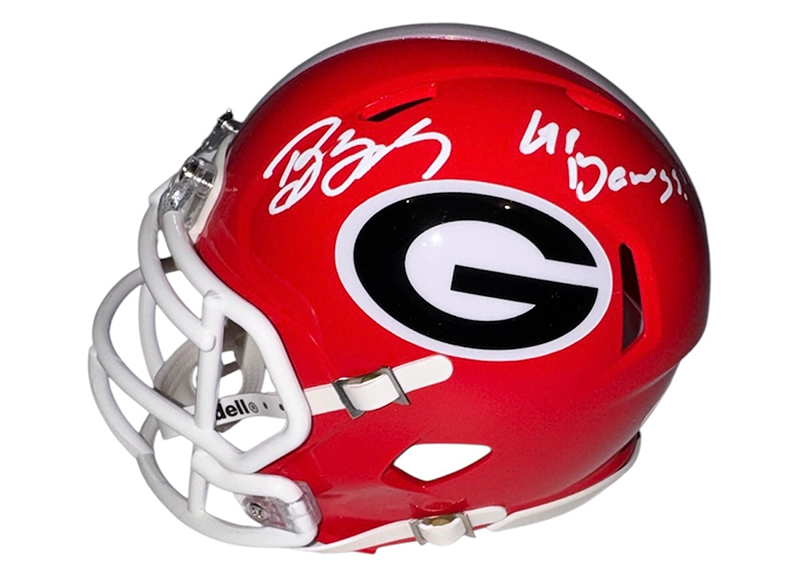 Bill Goldberg Signed Georgia Bulldogs Speed Mini Helmet JSA Go Dawgs Inscription