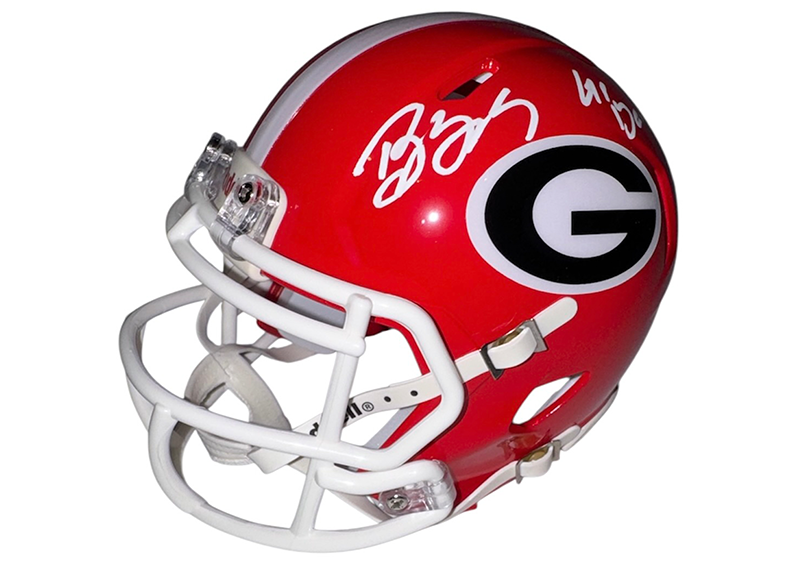 Bill Goldberg Signed Georgia Bulldogs Speed Mini Helmet JSA Go Dawgs Inscription