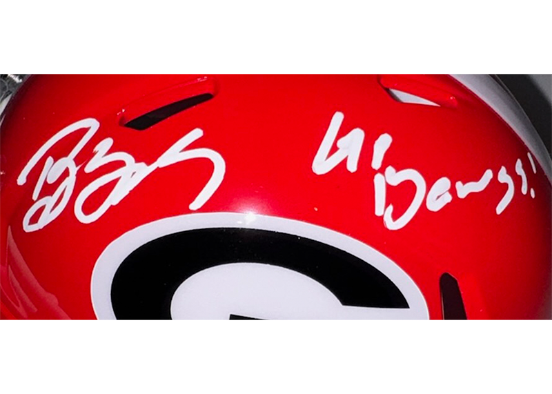 Bill Goldberg Signed Georgia Bulldogs Speed Mini Helmet JSA Go Dawgs Inscription
