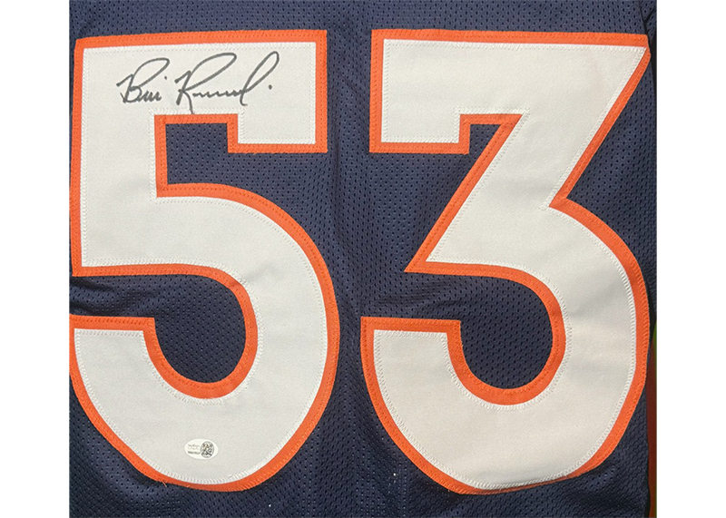 Bill Romanowski Signed Denver Blue Football Jersey JSA