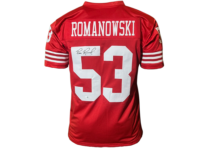 Bill Romanowski Signed San Francisco Red Football Jersey JSA