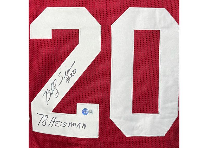 Billy Sims Signed Red College Football Jersey Beckett