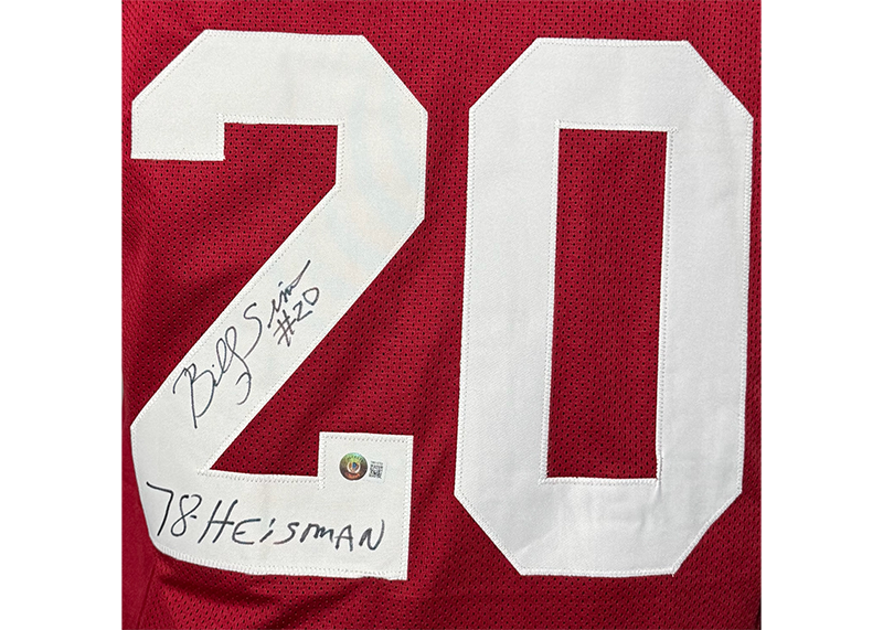 Billy Sims Signed Red College Football Stat Jersey Beckett