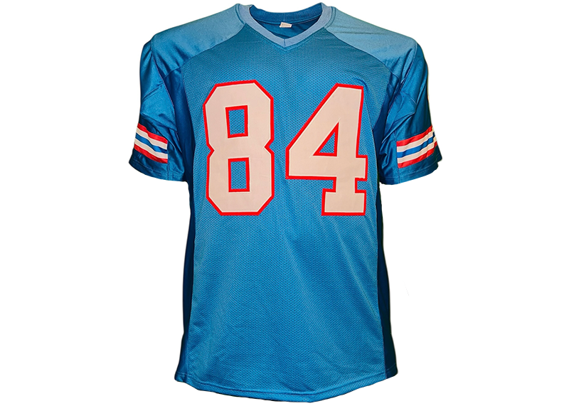 Billy "White Shoes" Johnson Signed Houston Light Blue Football Jersey JSA