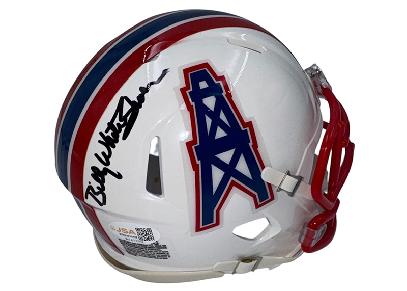 Billy "White Shoes" Johnson Signed Houston Oilers Speed Mini Helmet JSA