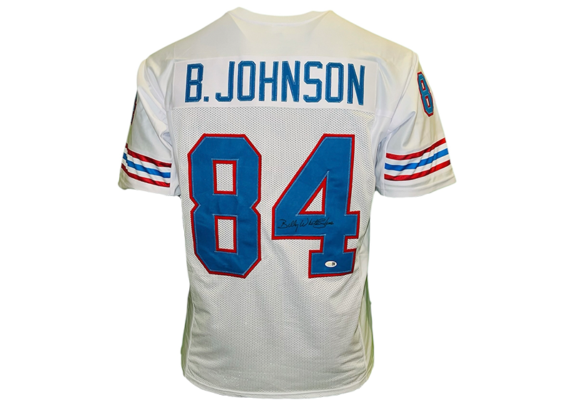 Billy "White Shoes" Johnson Signed Houston White Football Jersey JSA