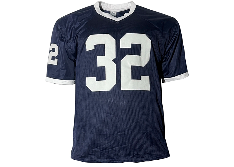 Blair Thomas Signed College Blue Football Jersey JSA
