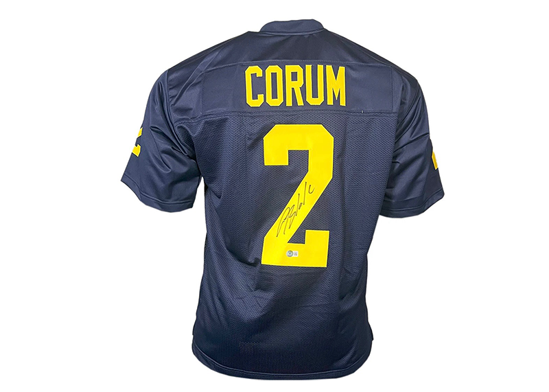 Blake Corum Signed Custom College Blue Football Jersey Beckett