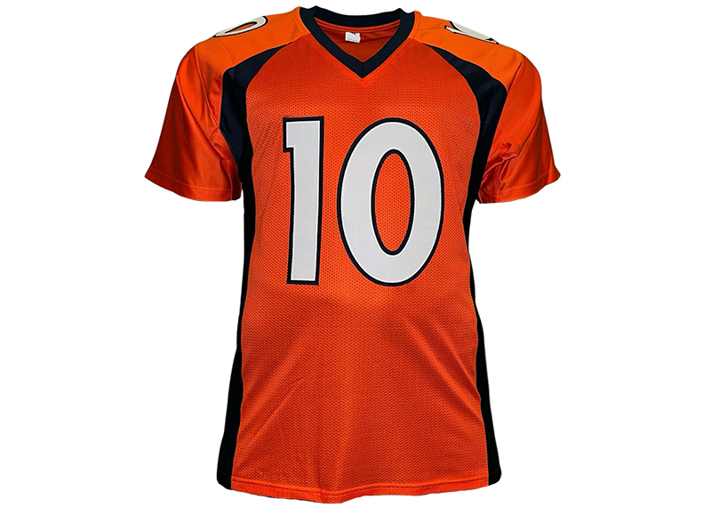 Bo Nix Denver Unsigned Orange Football Jersey