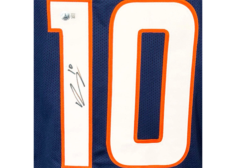 Bo Nix Signed Custom Navy Football Jersey (Beckett)