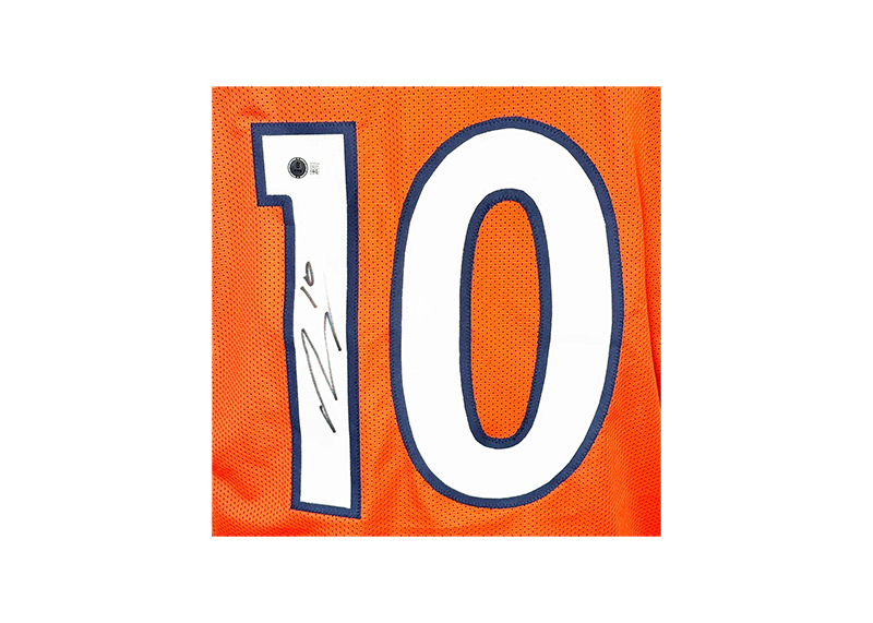 Bo Nix Signed Custom Orange Football Jersey (Beckett)