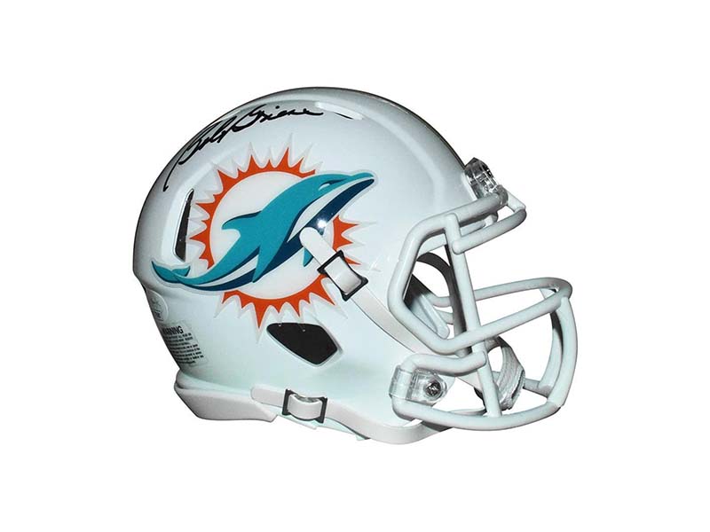 Bob Griese Autographed Miami Dolphins Speed Mini Replica Football Helmet (JSA)