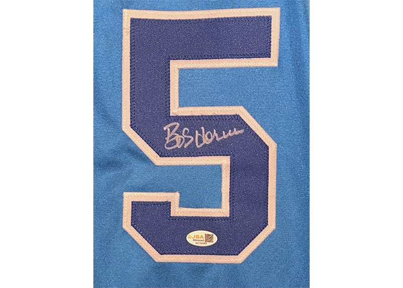 Bob Horner Signed Atlanta Blue Baseball Jersey JSA