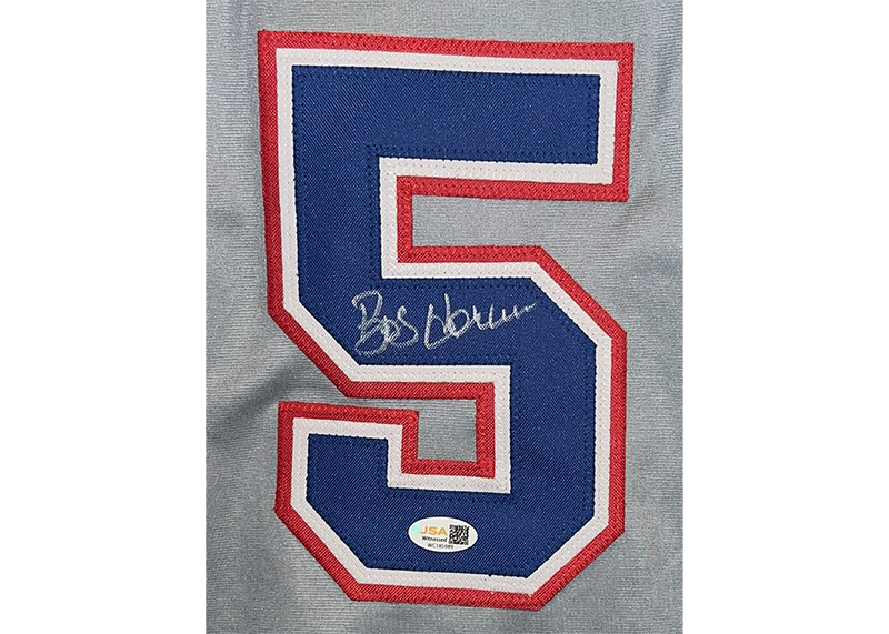 Bob Horner Signed Atlanta Gray Throwback Baseball Jersey JSA