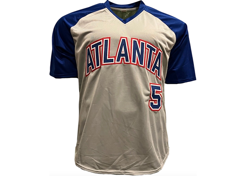 Bob Horner Signed Atlanta Grey Throwback Baseball Jersey (JSA) With Inscription