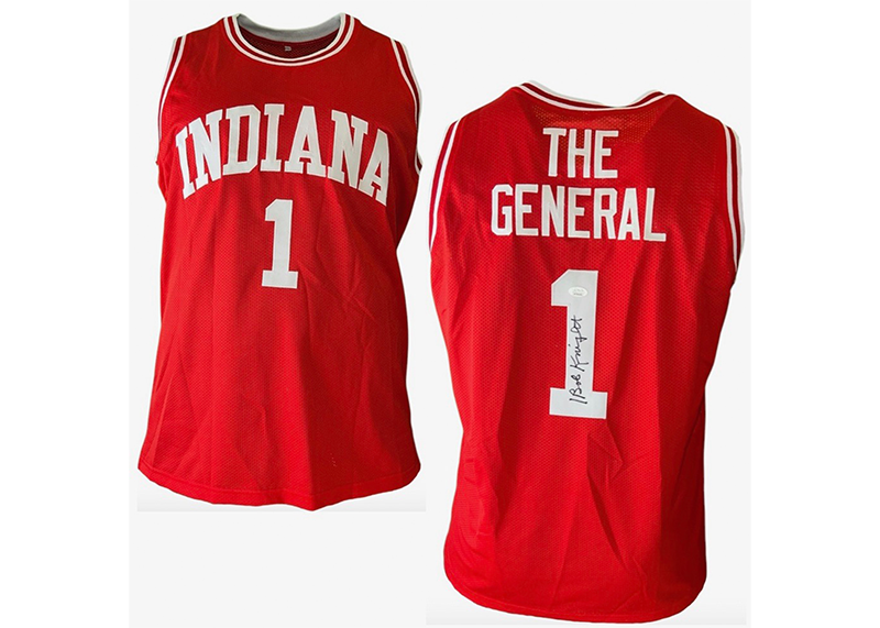 Bob Knight Signed Indiana Basketball Jersey JSA