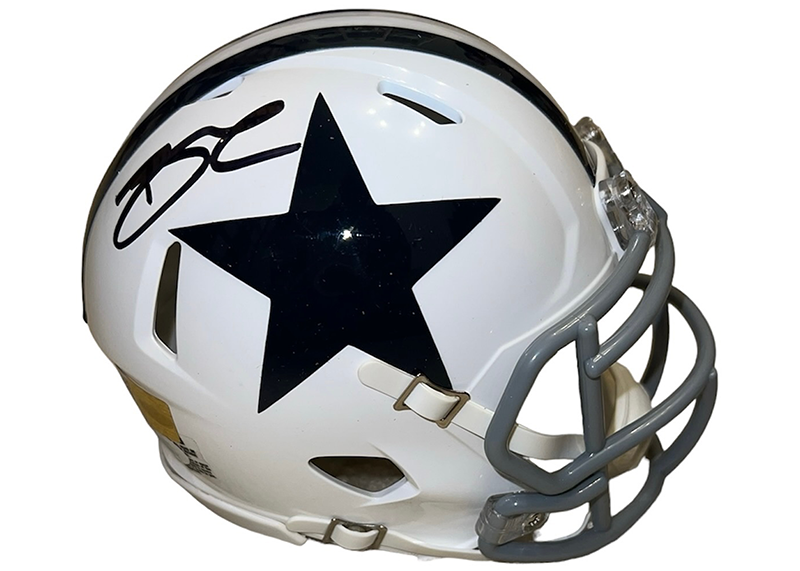 Brandin Cooks Signed Dallas Cowboys Speed Alternate Mini Football Helmet JSA