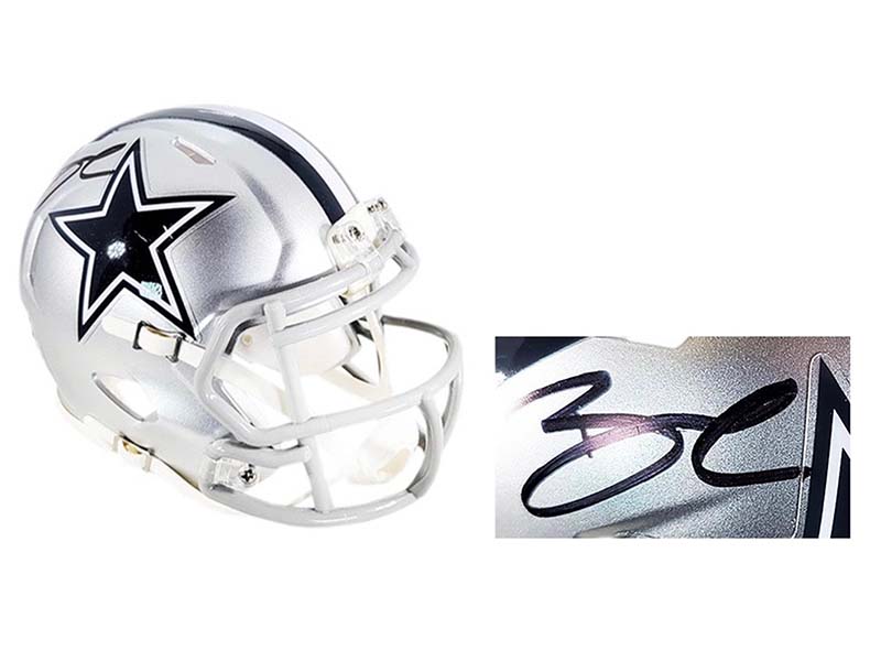 Brandin Cooks Signed Dallas Cowboys Speed Mini Football Helmet (JSA)