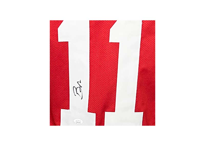 Brandon Aiyuk Signed Custom Red Football Jersey (JSA)